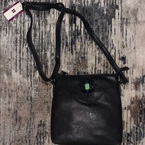 NWT Naturalizer Grey Embellished Crossbody Bag | Jeweled Accents